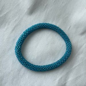 Shashka blue glass bead bracelate